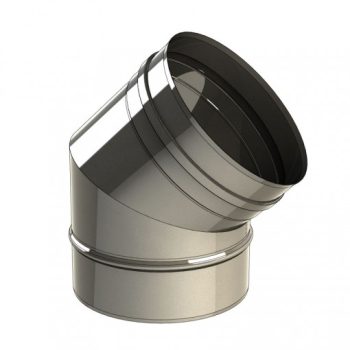 Curva de Chaminé em inox 304 D.80 a 45º